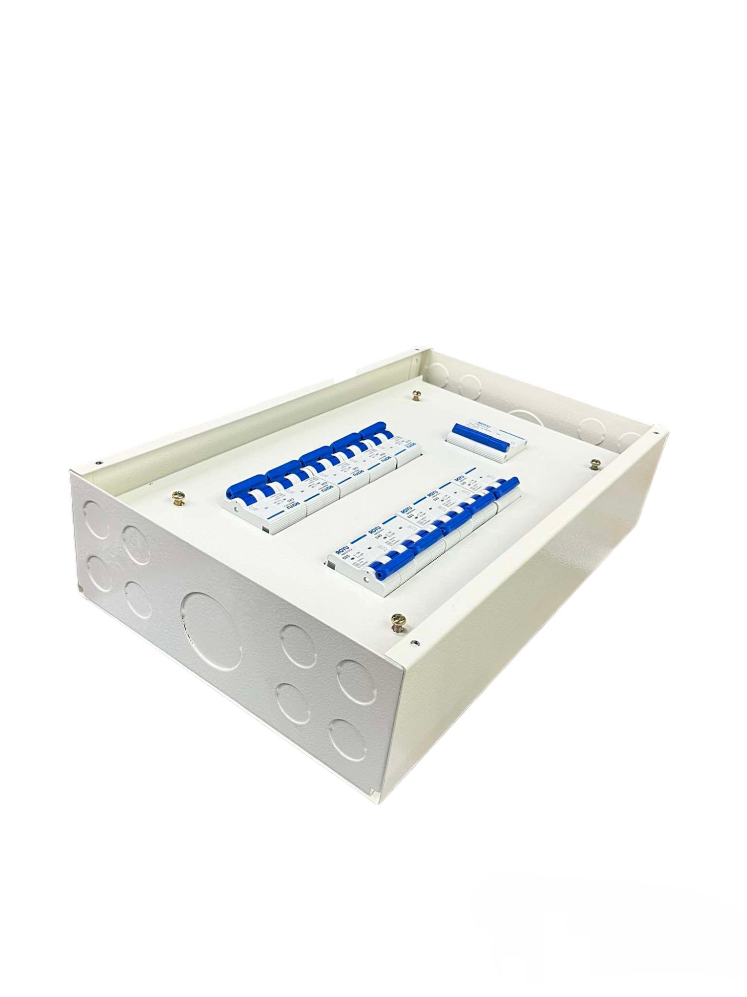 Royu & Koten Miniature Circuit Breaker with 10 Branches in white protective casing for electrical systems