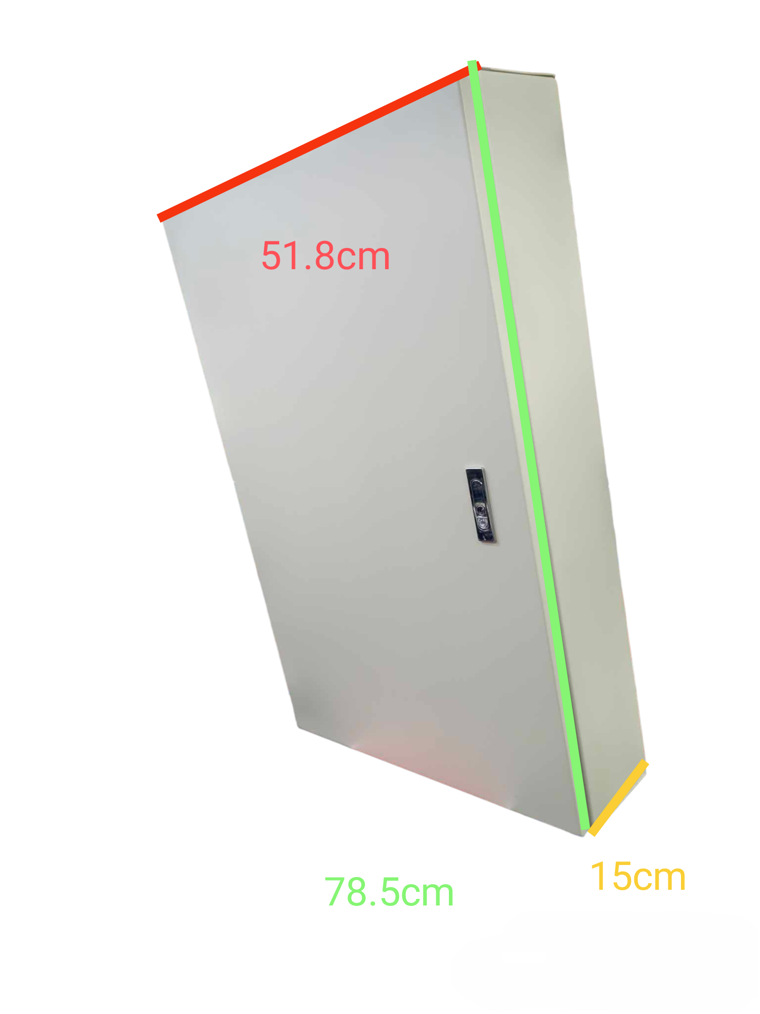 Schneider Royu Panel Board For EZC250 Main 3 Pole metal enclosure with dimensions 78.5cm by 51.8cm by 15cm