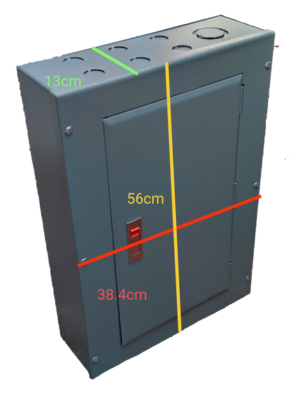 Electx Electrical Supply Panel Board TQD Main 2 Pole 8 Branches metal enclosure with switch