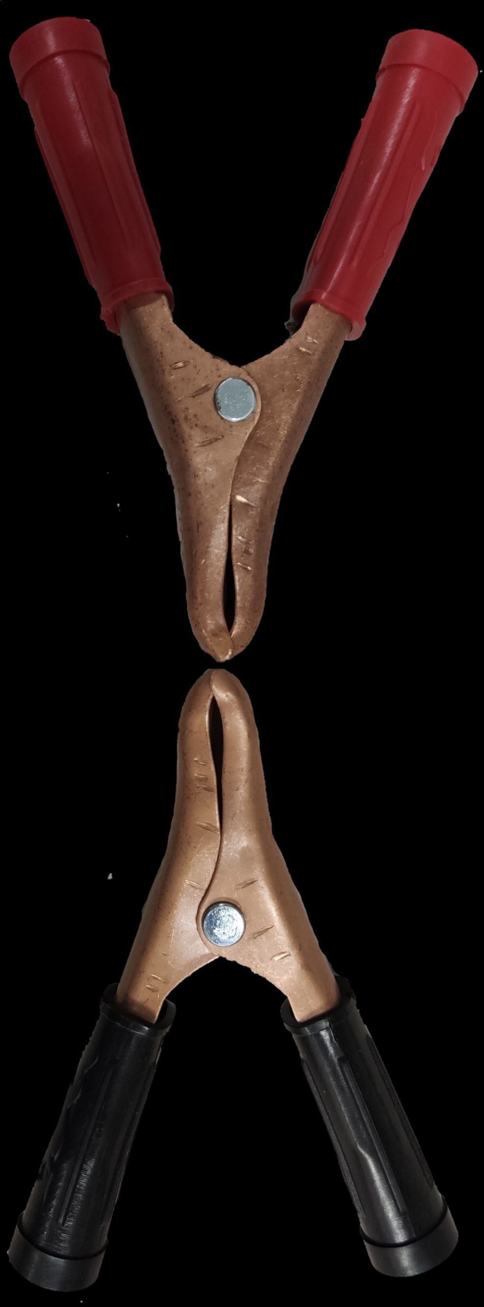 Panther battery clip 25 amp with durable copper jaws and insulated red and black handles