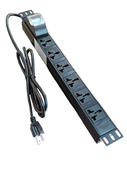 Grippes PDU for data cabinet 32A with multiple universal outlets and power cord for server racks