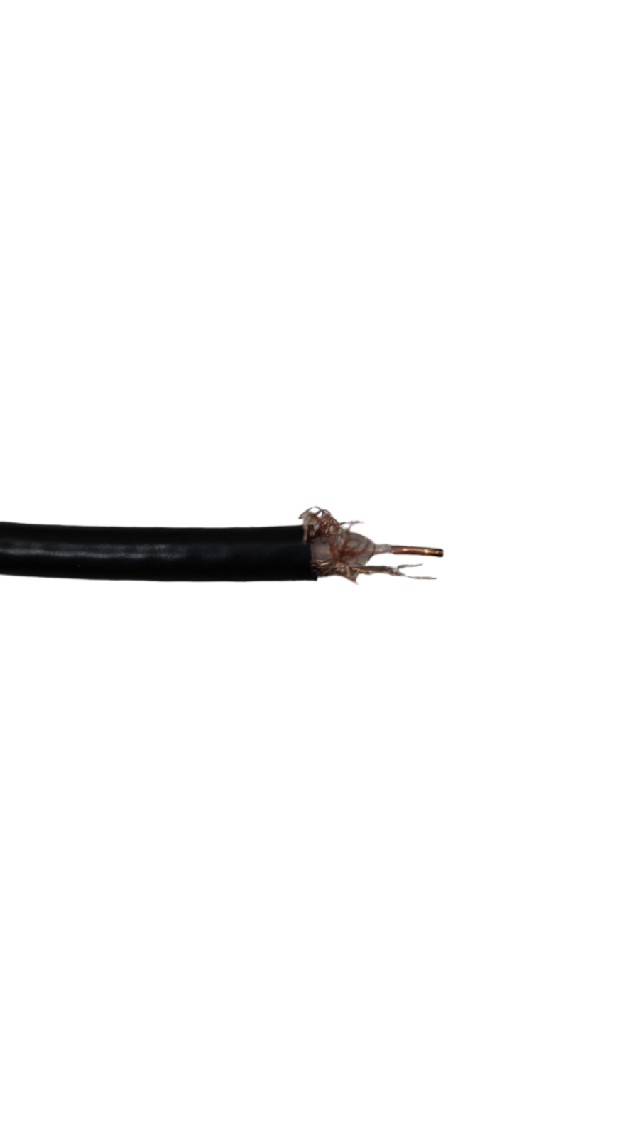 Swan RG58 Coaxial Cable Solid Middle wire with black insulation and copper conductor exposed