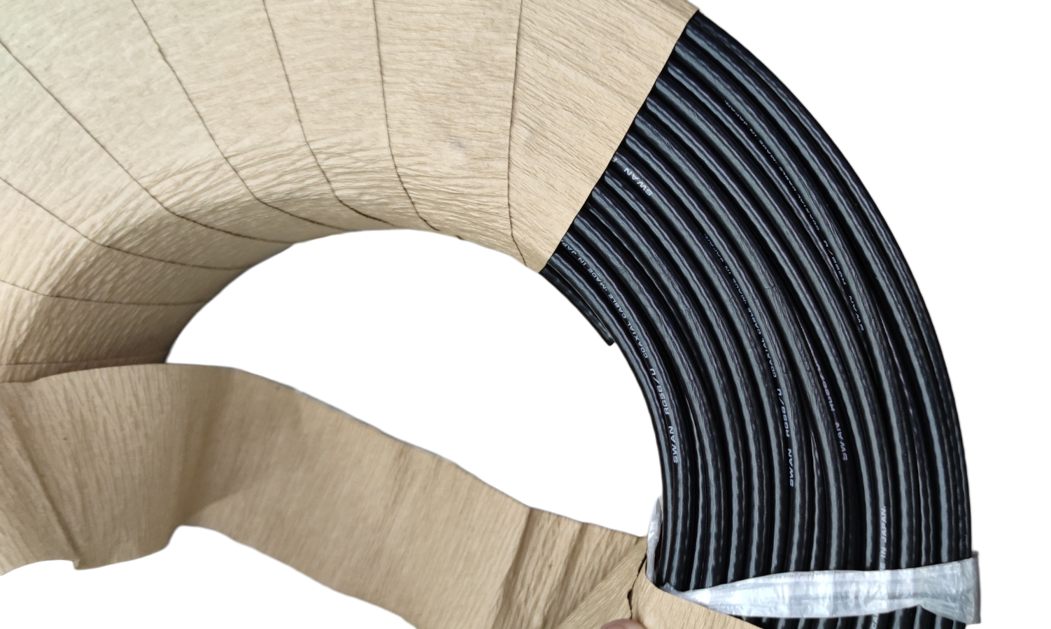 Swan RG58 Coaxial Cable Solid Middle tightly coiled with protective wrapping for signal transmission