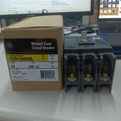 GE Hi-Break Circuit Breaker 3 Pole 50A,Industrial Circuit Breaker 240VAc