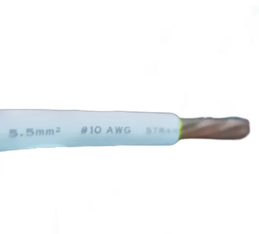 Duraflex 5.5mm THHN AWG 10/7 THWN White- Per Meter