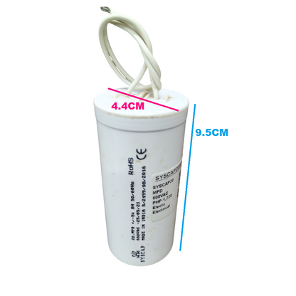 Syscap Motor Running Capacitor 20MFD 600 VAC, SYSCAP 20uF 600V