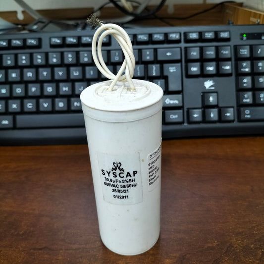 Syscap Motor Running Capacitor 30MFD 600V AC, SYSCAP 30uF 600V AC