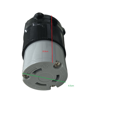 Grippes 30A Twist Lock Outlet Cord Connector Type 2P+E (3P) 250V (NEMA L6) BL-630C, Twistlock