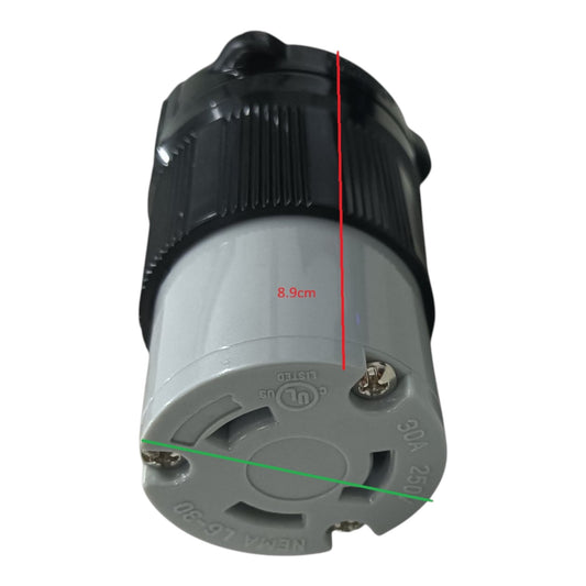 Grippes 30A Twist Lock Outlet Cord Connector Type 2P+E (3P) 250V (NEMA L6) BL-630C, Twistlock