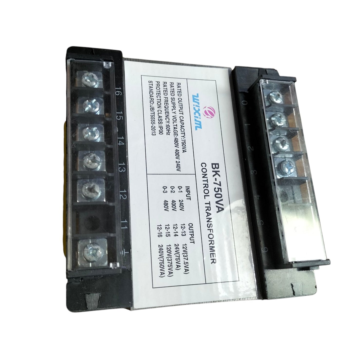 Wixim 750VA Control Transformer Input Voltage 480V 400V and 240V Output 240V 120V 48V 12V 6V Single Phase Class 1 Continuous Duty 50Hz/60Hz