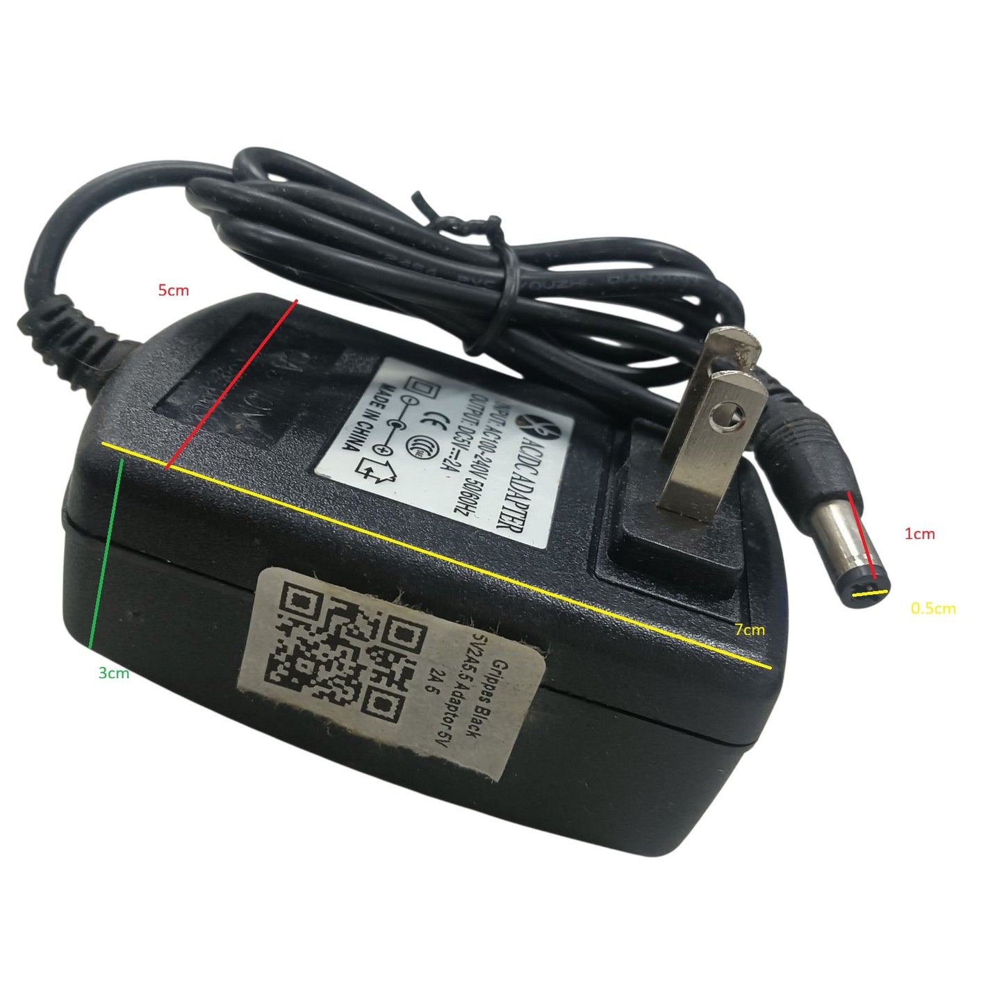 Grippes AC/DC Adaptor 5V 2A , Power Adaptor 5V DC 2A