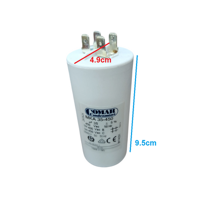 Comar Running Capacitor 50uF 450V AC, Motor Run Capacitor 50MFD 450V
