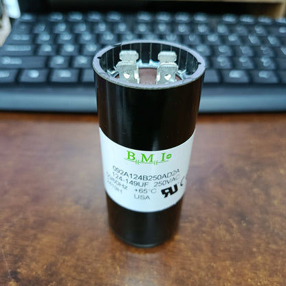 BMI Motor Starting Capacitor 124-149UF 250V AC, Capacitor 124-149MFD 250V