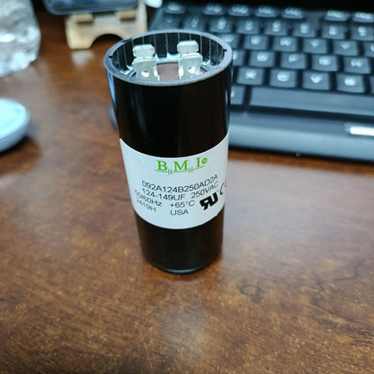 BMI Motor Starting Capacitor 124-149UF 250V AC, Capacitor 124-149MFD 250V