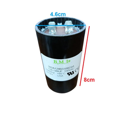 BMI Motor Starting Capacitor 124-149UF 330V AC, Capacitor 124-149MFD