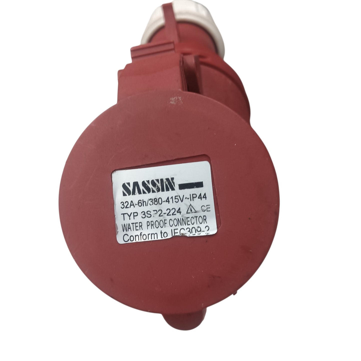 Sassin 32A 3P+E 4 Pin 380-415V IP44 Industrial Outlet 6h 4Pins Cord Connector Type 124 IEC309-2
