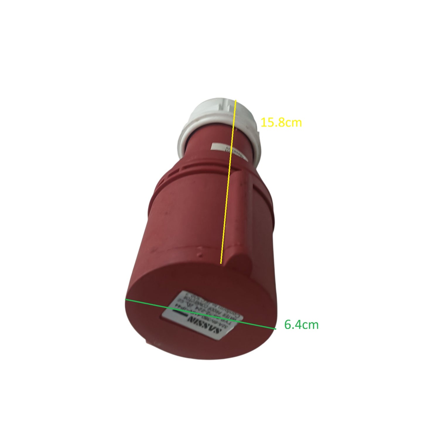 Sassin 32A 3P+E 4 Pin 380-415V IP44 Industrial Outlet 6h 4Pins Cord Connector Type 124 IEC309-2