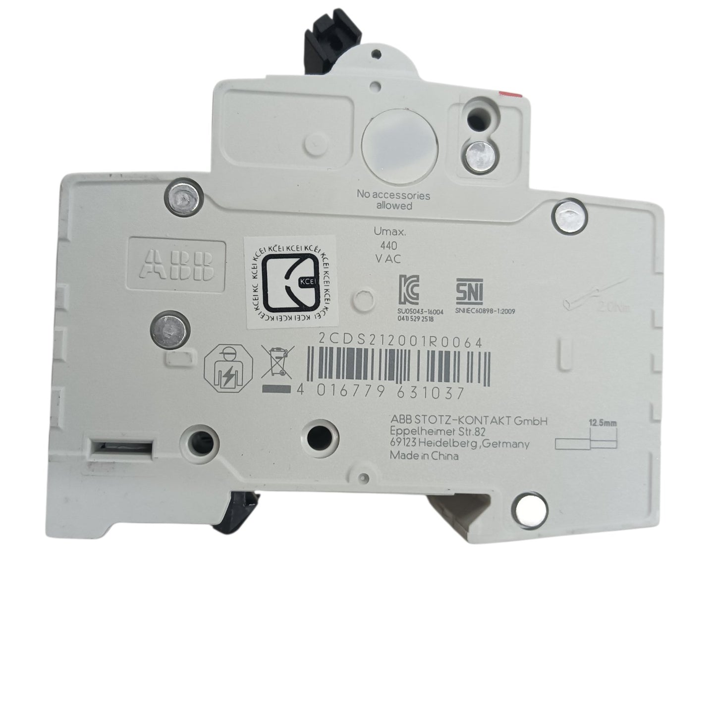 ABB MCB Miniature Circuit Breaker  6A 2  Pole 6 Kaic 220v SH202-C6