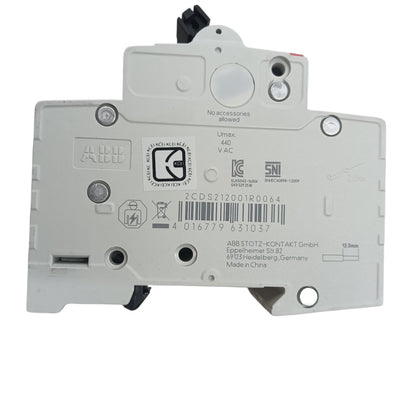 ABB MCB Miniature Circuit Breaker  6A 2  Pole 6 Kaic 220v SH202-C6