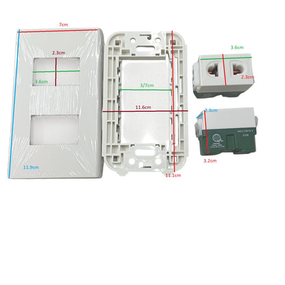Panasonic 2 Gang Universal Outlet Receptacle Quick Connect Terminal 16A 250V with Plate, 2 Gang Universal Outlet Device Wide Series with Plate, 2 Gang Universal Receptacle Quick Connect Terminal Wide Series with Plate WEG10919-5 x 2Pcs / WEG6802W-1