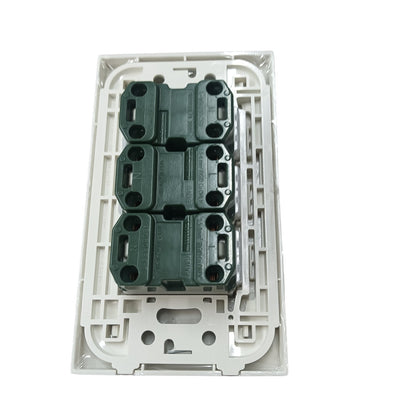 Panasonic 3 Gang Universal Outlet Receptacle Quick Connect Terminal 16A 250V with Plate, 3 Gang Universal Outlet Device Wide Series with Plate, 2 Gang Universal Receptacle Quick Connect Terminal Wide Series with Plate WEG10919-5 x 3Pcs / WEG6802W-1