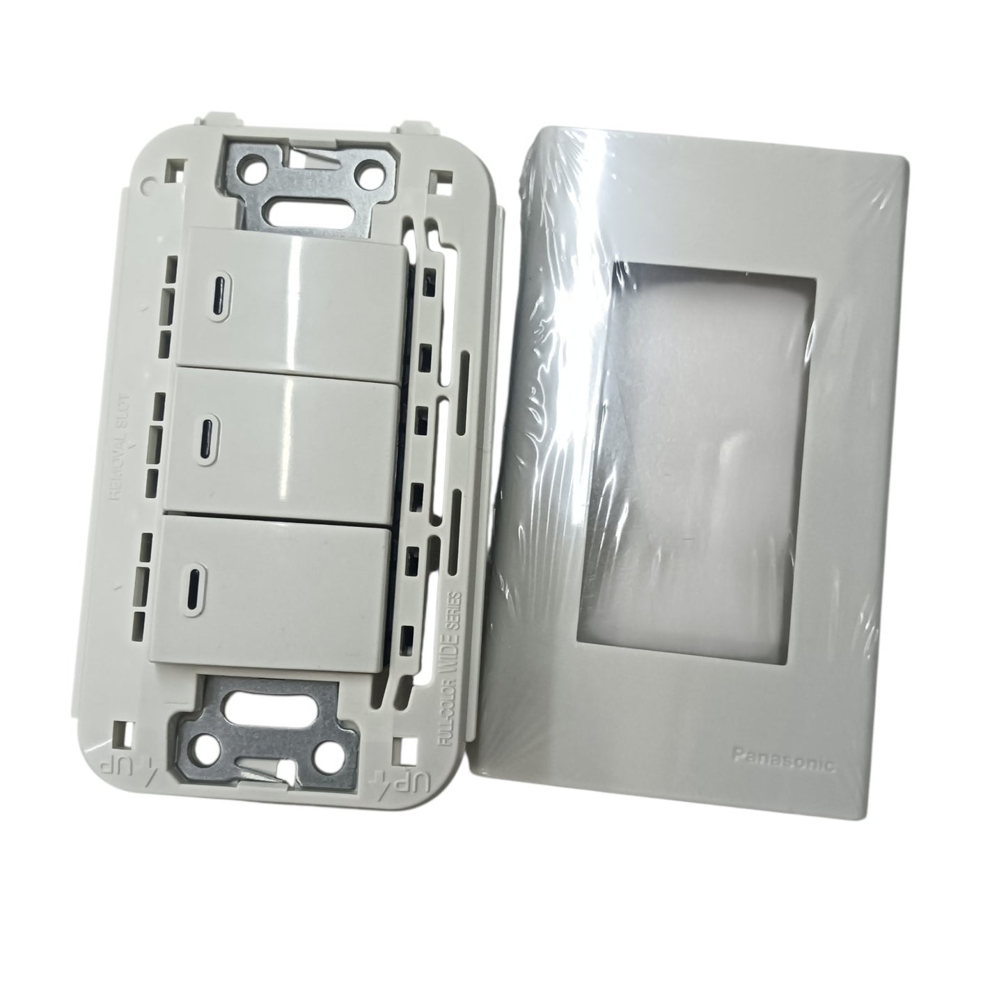 Panasonic 3 Gang Switch 1 Way, Wall Switch 3 Devices WEG5001-K/WEG6803