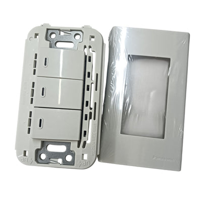 Panasonic 3 Gang Switch 1 Way, Wall Switch 3 Devices WEG5001-K/WEG6803