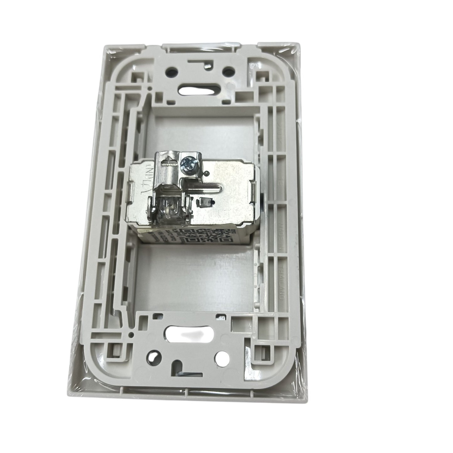 Panasonic 1 Gang F Type Television Terminal Current Passing Type with Plate, 1 Gang Television Outlet Thread Type with Plate, 1 Gang Cable TV Outlet with Plate WEG2701 / WEG6801W-1