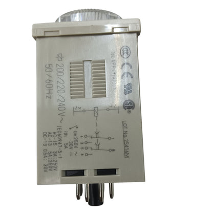 Omron Timer Relay  8 Pins  5A 240V AC H3CR-H8L