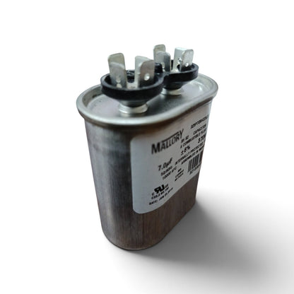 Oil-Filled Metallized Polypropylene Film Running Capacitor 7uf 370V AC 50/60Hz Aluminum Can, With Resin-Sealed Terminals