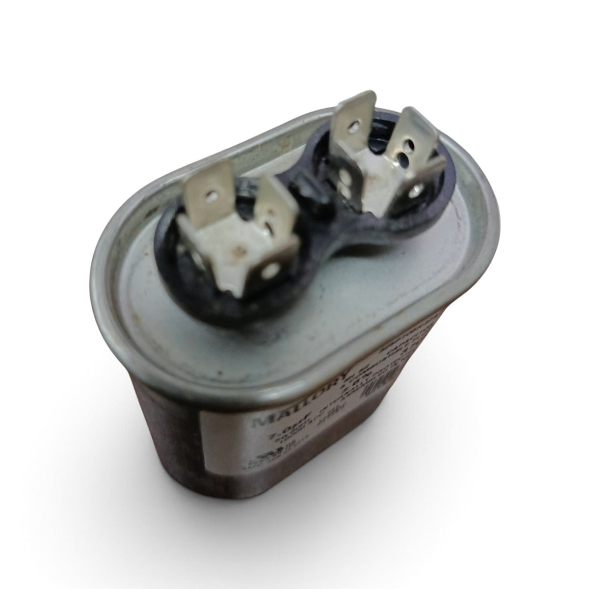 Oil-Filled Metallized Polypropylene Film Running Capacitor 7uf 370V AC 50/60Hz Aluminum Can, With Resin-Sealed Terminals