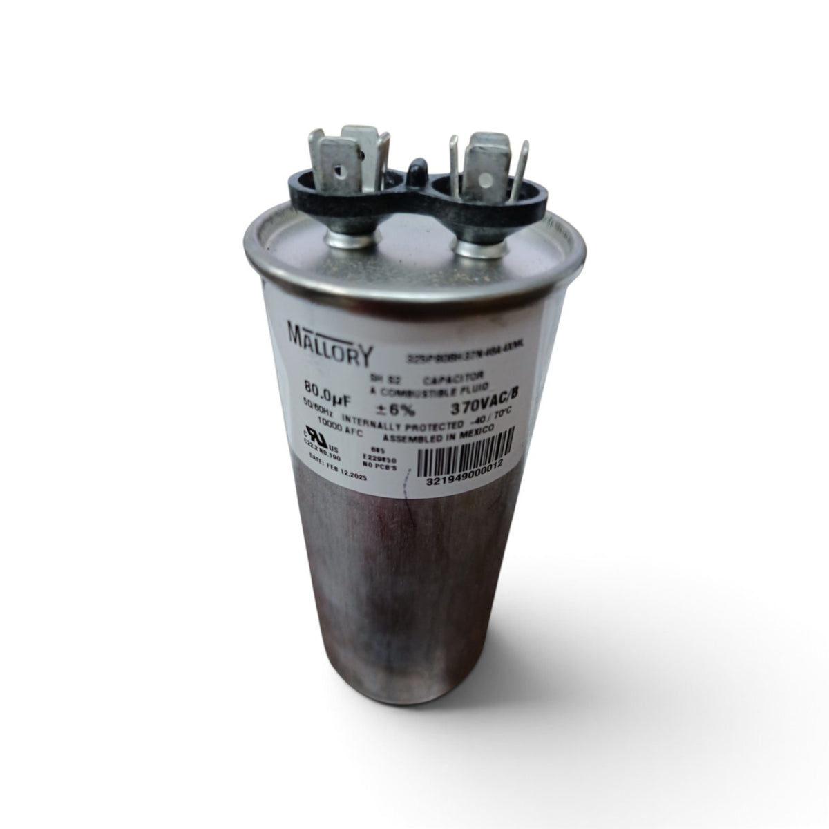 Motor Running Capacitor 80MFD 370V AC, 80uf
