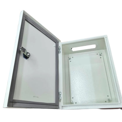 T&J Control Box 400 x 300 x 200 mm Powder Coated Beige, Electrical Enclosure, Metal Enclosure, Steel Wall Box IP65 Metal Box
