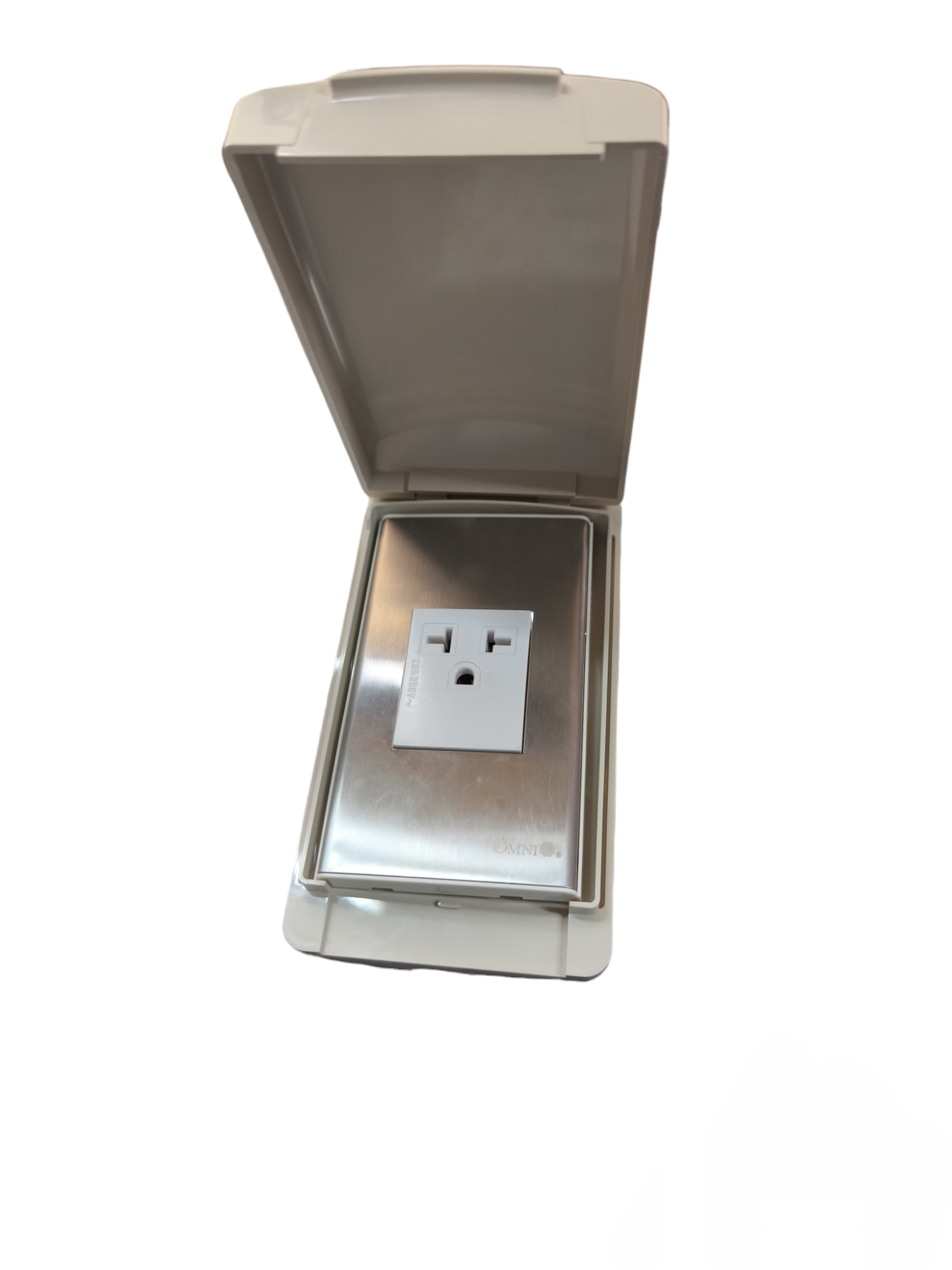 Omni Weatherproof Aircon Tandem Outlet 20A power point with protective cover for outdoor use