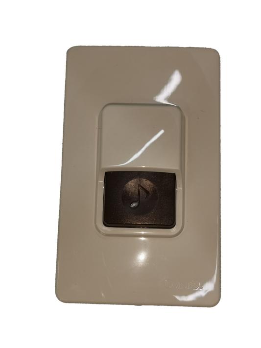Omni weatherproof doorbell push button switch with sleek design and durable finish