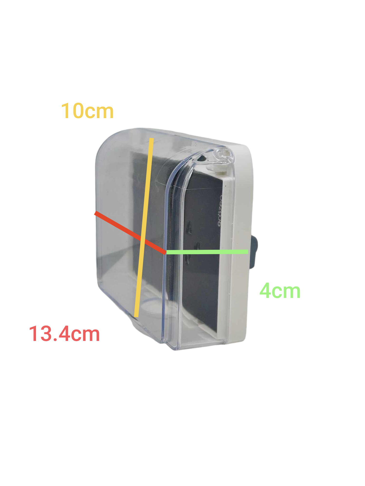 Grazen 16A 220V weatherproof electrical plate with transparent cover and compact design for outdoor use