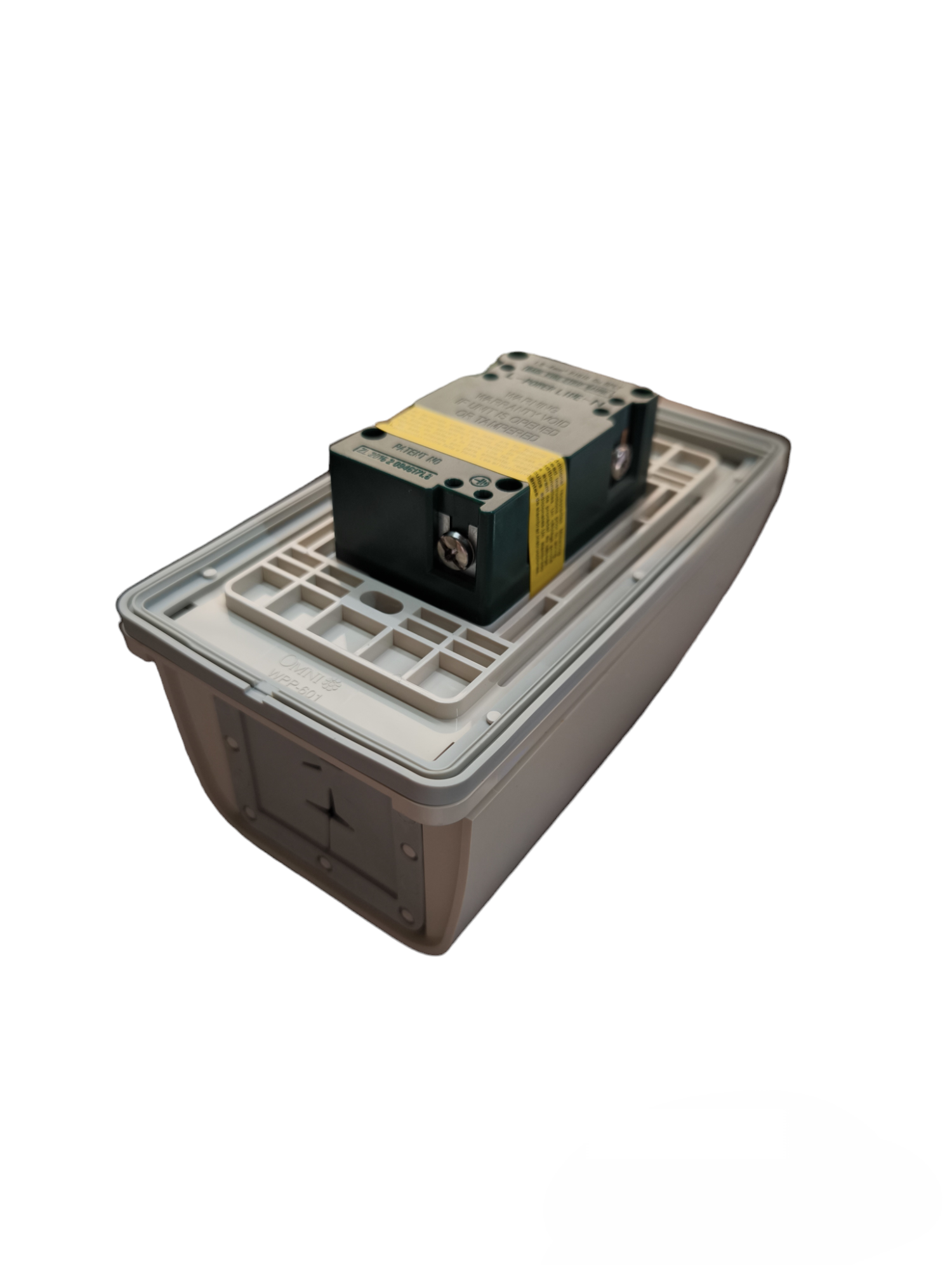 Omni Weatherproof GFCI Duplex Outlet 20A 250V in protective casing for outdoor power safety