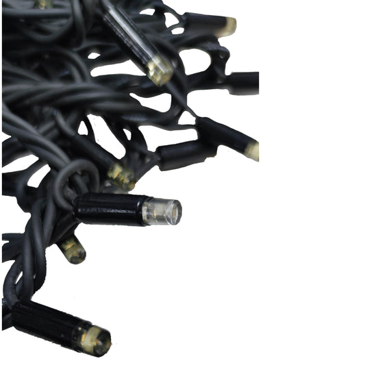 Weatherproof LED string lights 10 meters with durable black wire for outdoor decoration