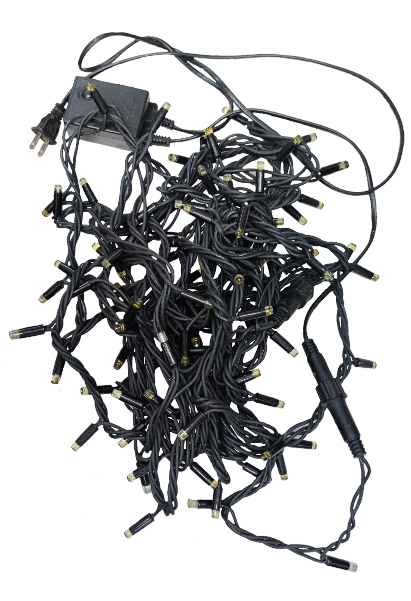 Weatherproof LED string lights 10 meters with a tangled cord for outdoor seasonal decorations