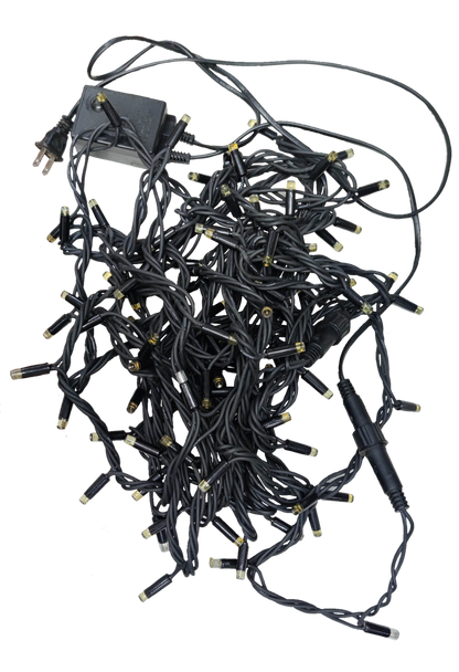 Weatherproof LED string lights 10 meters with a tangled cord for outdoor seasonal decorations