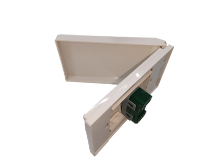 Royu Weatherproof Plate 1 Gang Doorbell Switch in white for outdoor use with protective cover