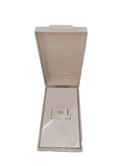Royu Weatherproof Plate 1 Gang Doorbell Switch with protective cover for outdoor use