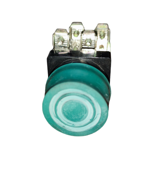 Auspicious green weatherproof push button switch with metal connectors for power points and switches