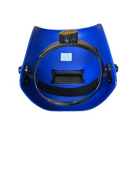 Butterfly blue welding mask with strap and filter for durable work and utility protection