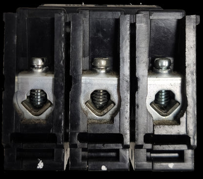 Westinghouse 30A 3 Pole 3 Phase Circuit Breaker Plug-in with black casing and metal terminals