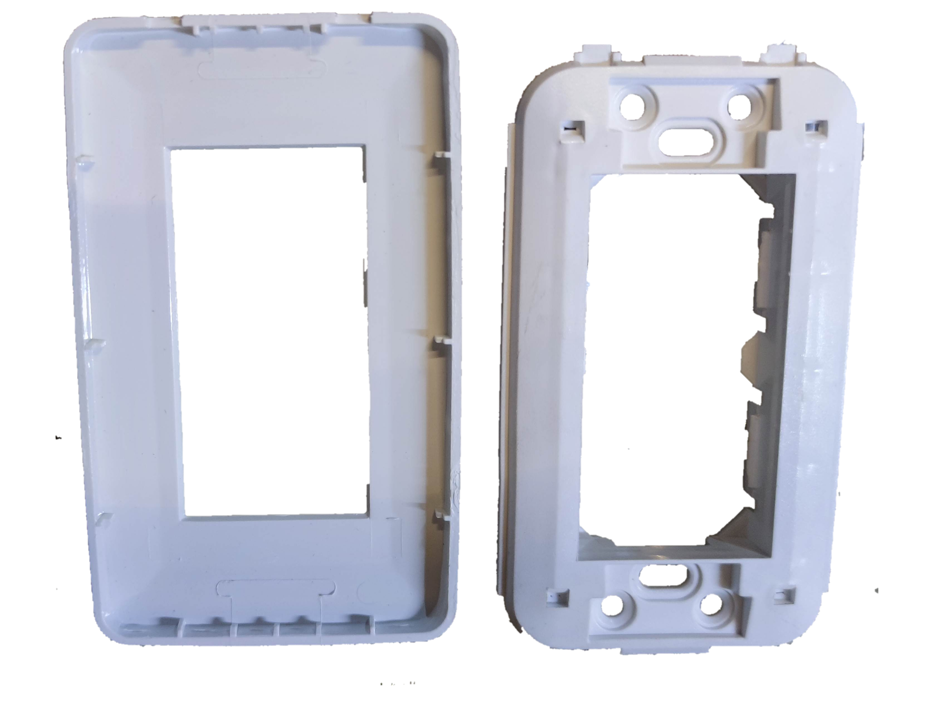 Surer 3 Gang Plate Modern Series white plastic mounting frame for power points and switches