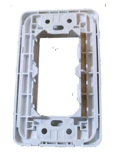 Surer 3 Gang Plate Modern Series white plastic frame for power points switches and plugs