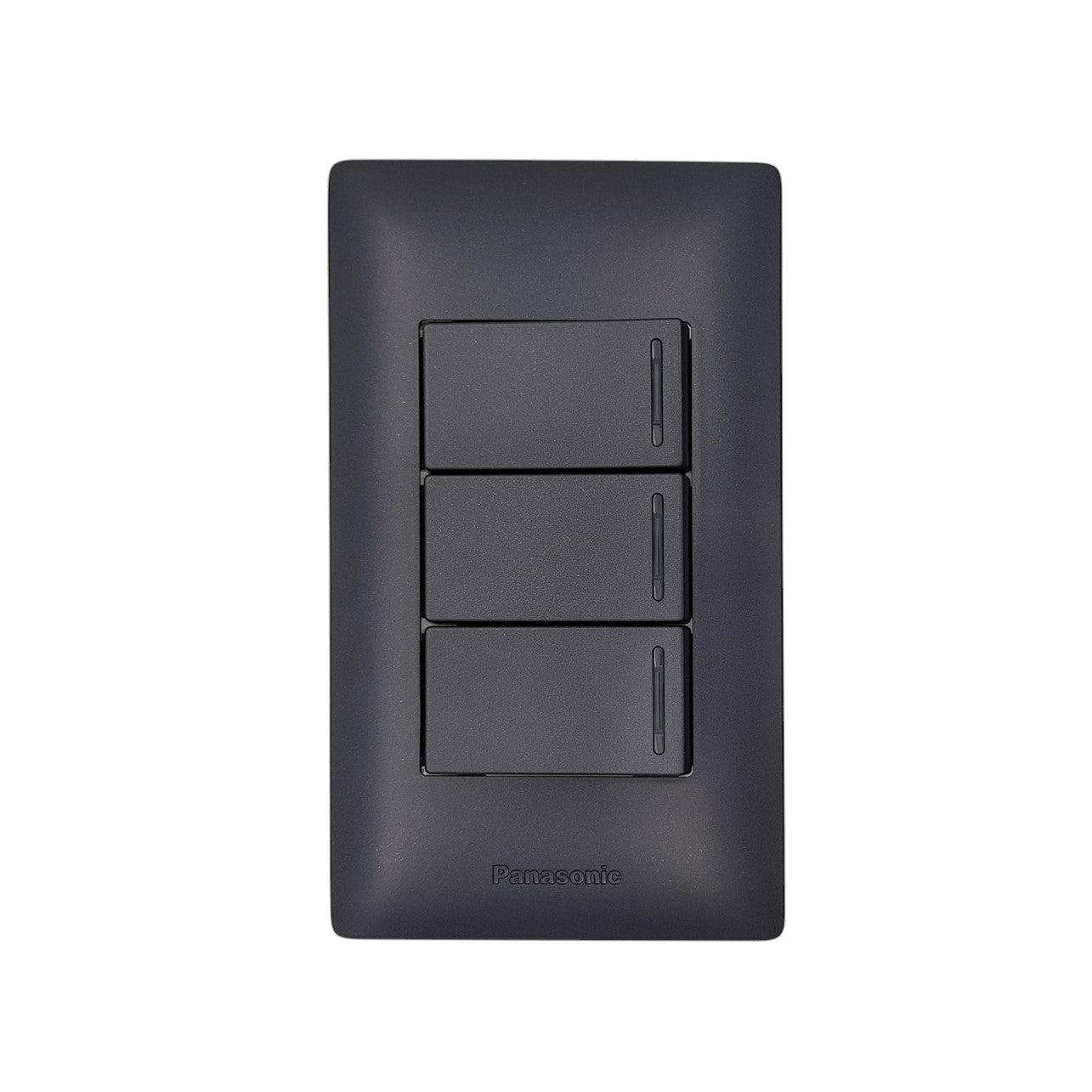 Panasonic 3 Gang 1 Way Switch 3 Device Slim Art Series Metallic Black WSAG6803MB-1/3XWSAG5531MB-5