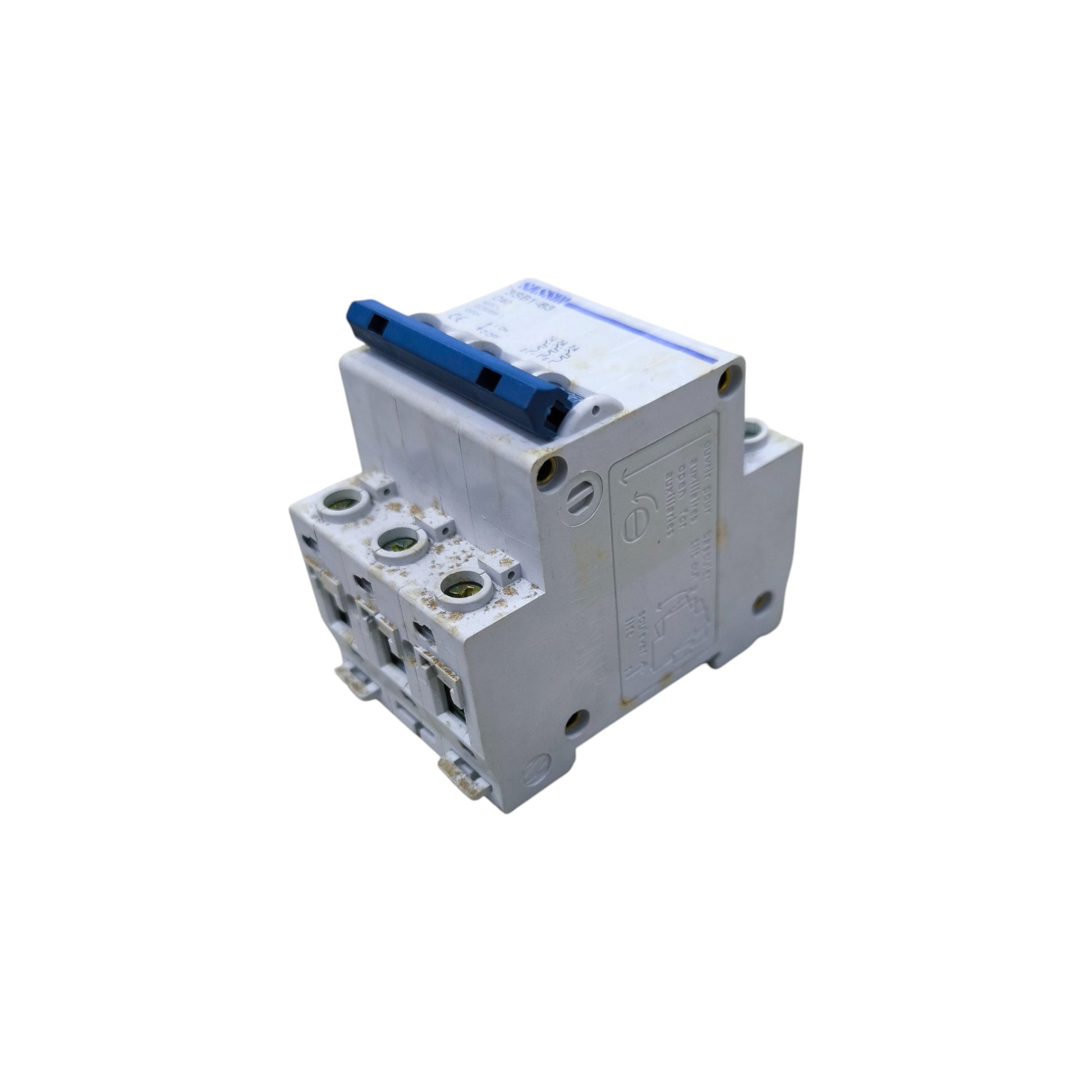 Sassin Miniature Circuit Breaker 40A 3Pole white three pole MCB with blue toggle for electrical panels