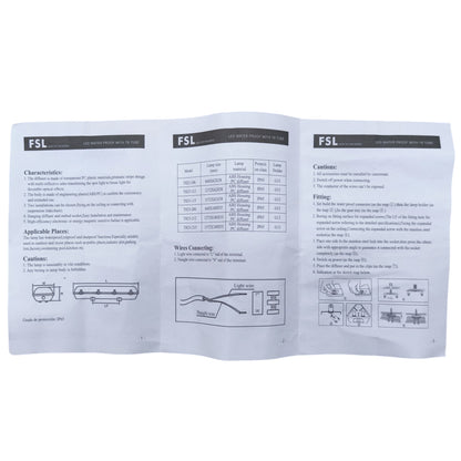 FSL LED Weather-Proof Lamp T8 18W 180-265V Daylight 664mm x 108mm x 63mm Lm1050 WPT823-206